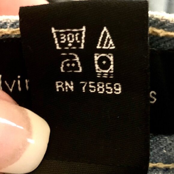 Calvin Klein Cut Offs Blue Jean Shorts High Rise Light Wash Denim Size 14 - Picture 10 of 11